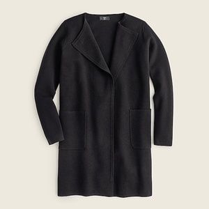 JCrew Collarless sweater-blazer